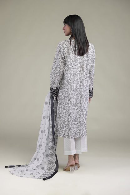 Khaadi Embroidered Lawn 3PC