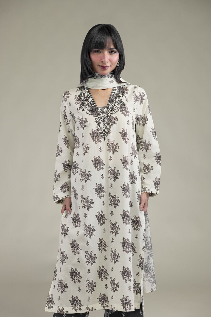 Khaadi Embroidered Lawn 3PC