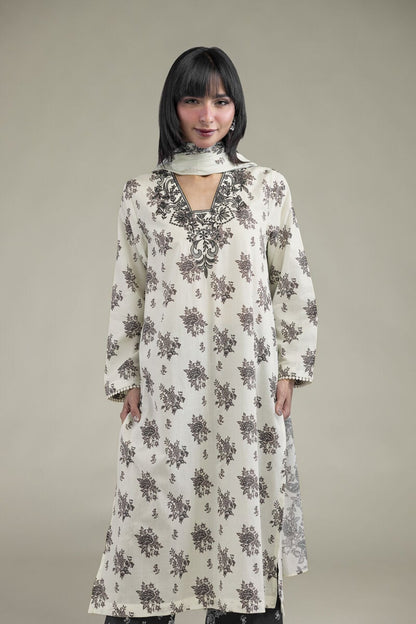 Khaadi Embroidered Lawn 3PC