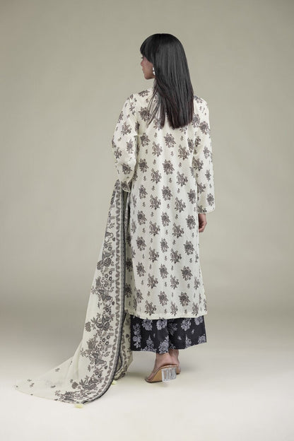 Khaadi Embroidered Lawn 3PC