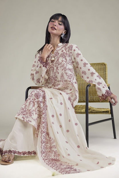Khaadi Embroidered Lawn 3PC
