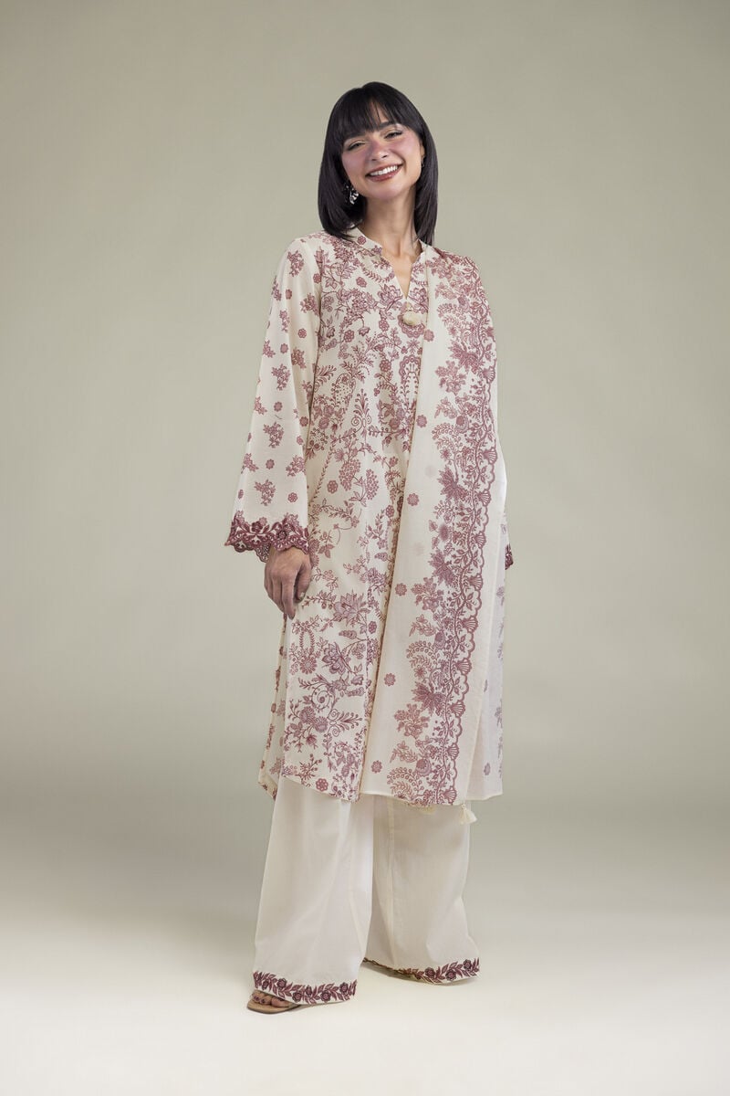 Khaadi Embroidered Lawn 3PC