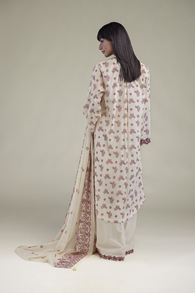 Khaadi Embroidered Lawn 3PC