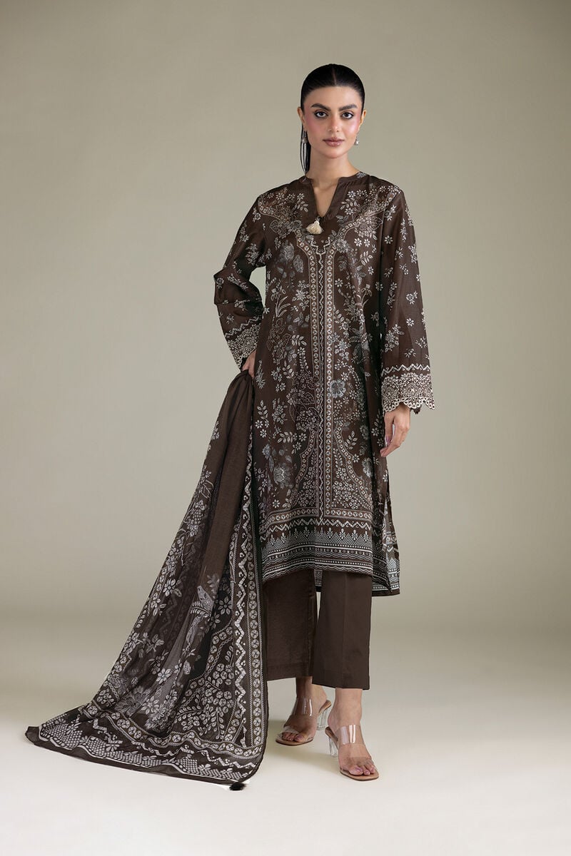 Khaadi Embroidered Lawn 3PC