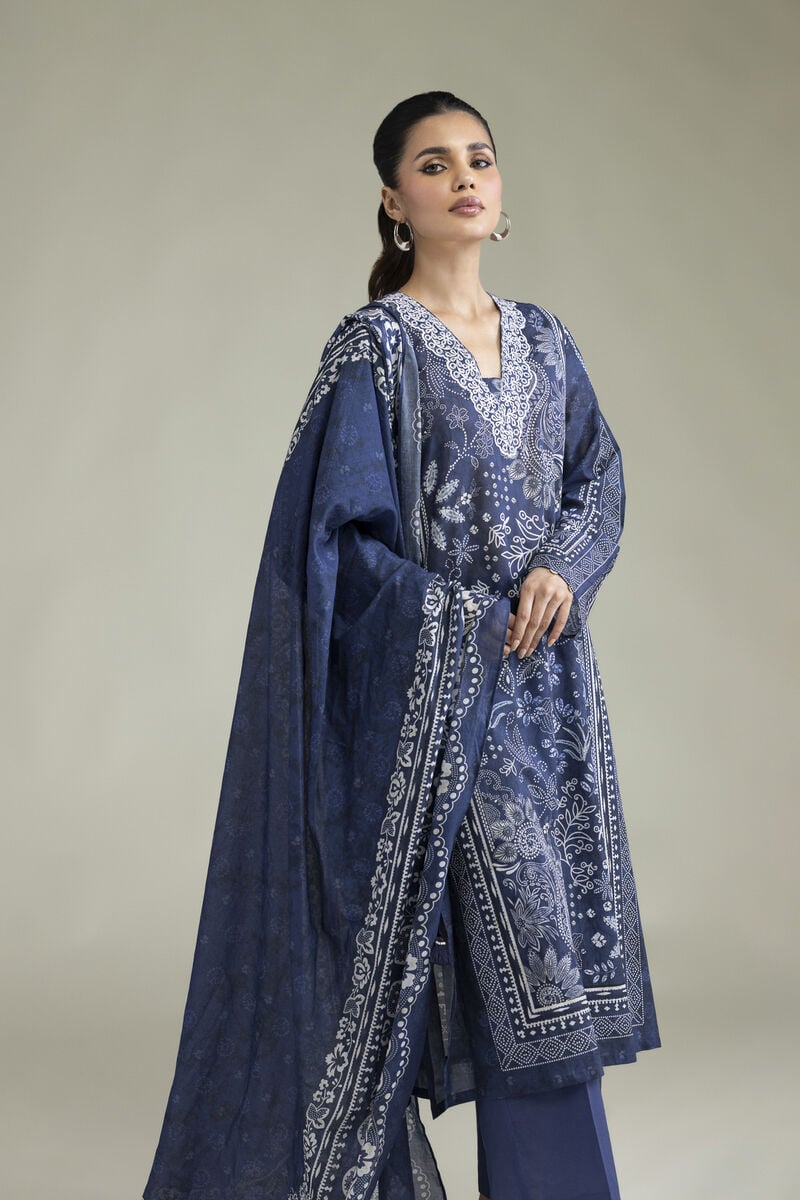 Khaadi Embroidered Lawn 3PC