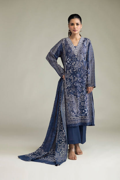Khaadi Embroidered Lawn 3PC