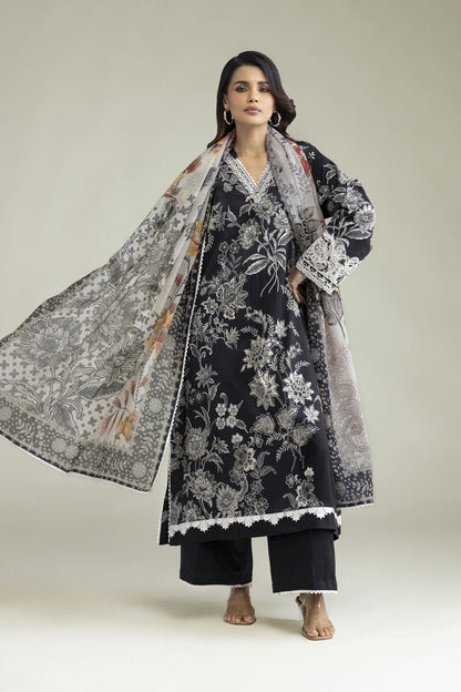 Khaadi Embroidered Lawn 3PC