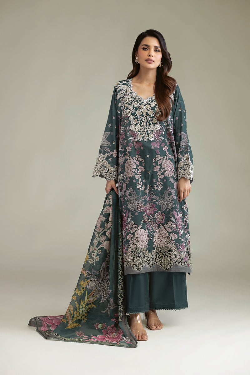 Khaadi Embroidered Lawn 3PC