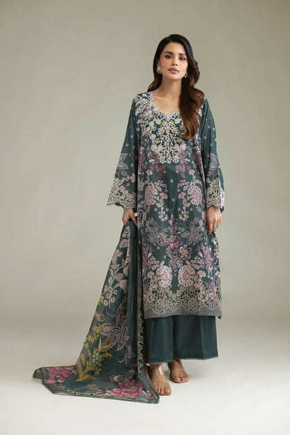 Khaadi Embroidered Lawn 3PC