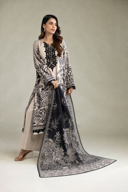 Khaadi Embroidered Lawn 3PC