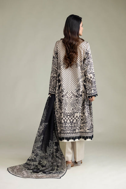 Khaadi Embroidered Lawn 3PC