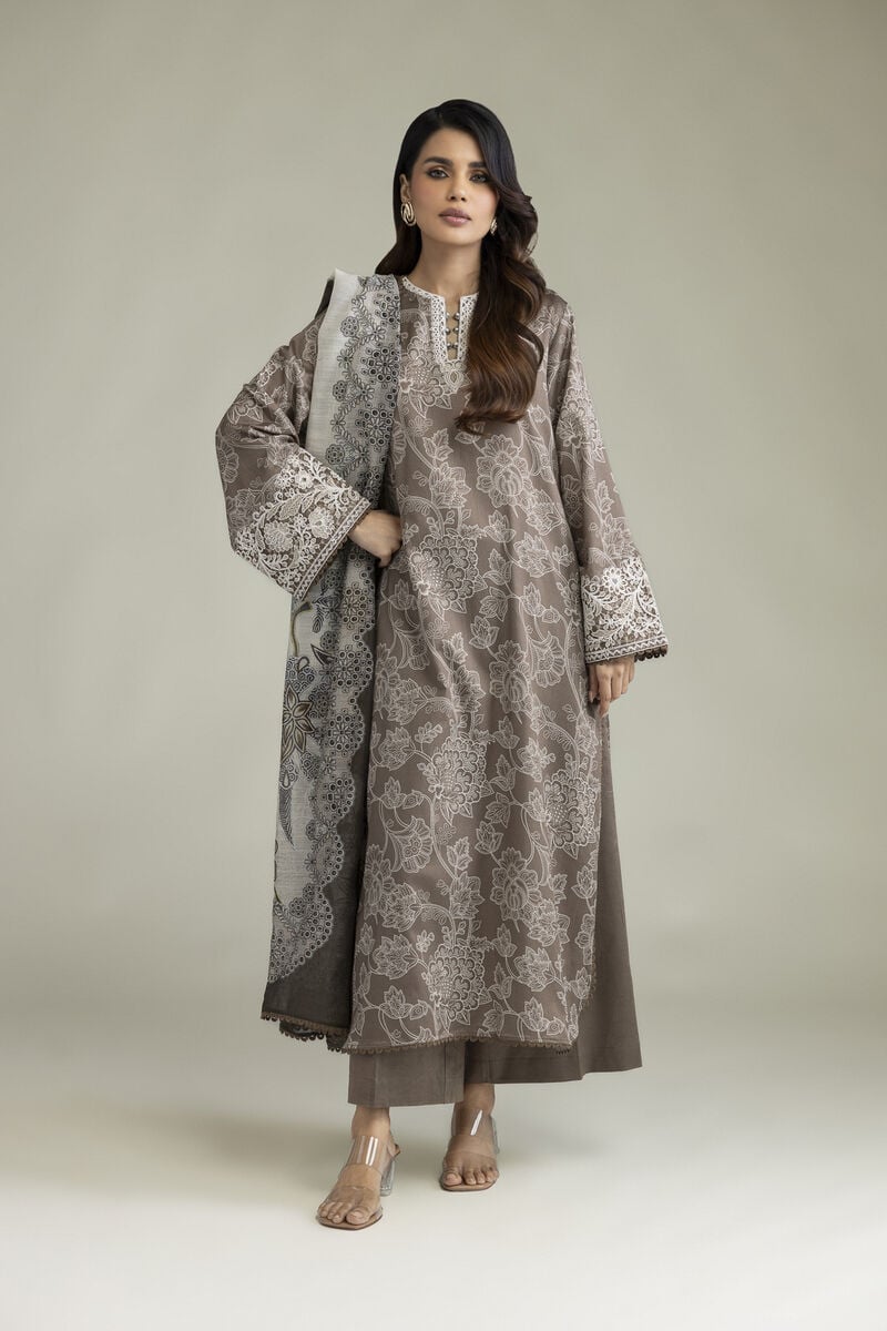 Khaadi Embroidered Lawn 3PC