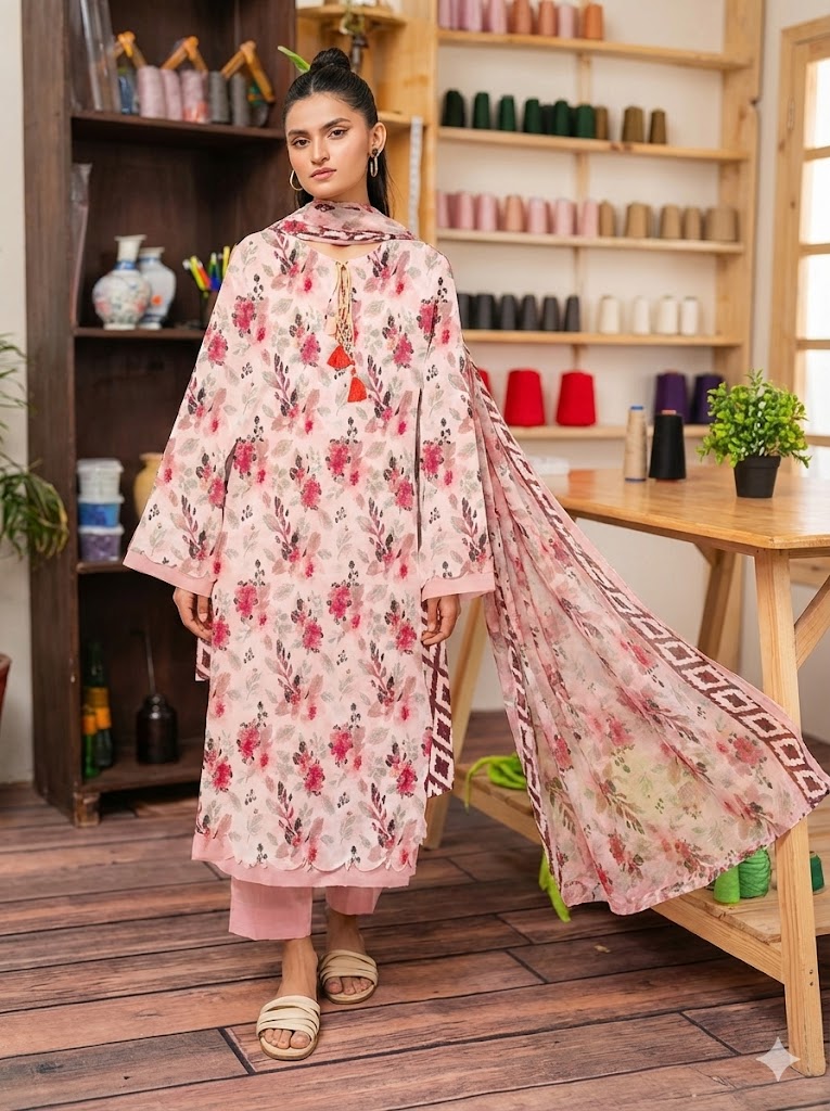 Nishat Digital Printed Lawn 3PC