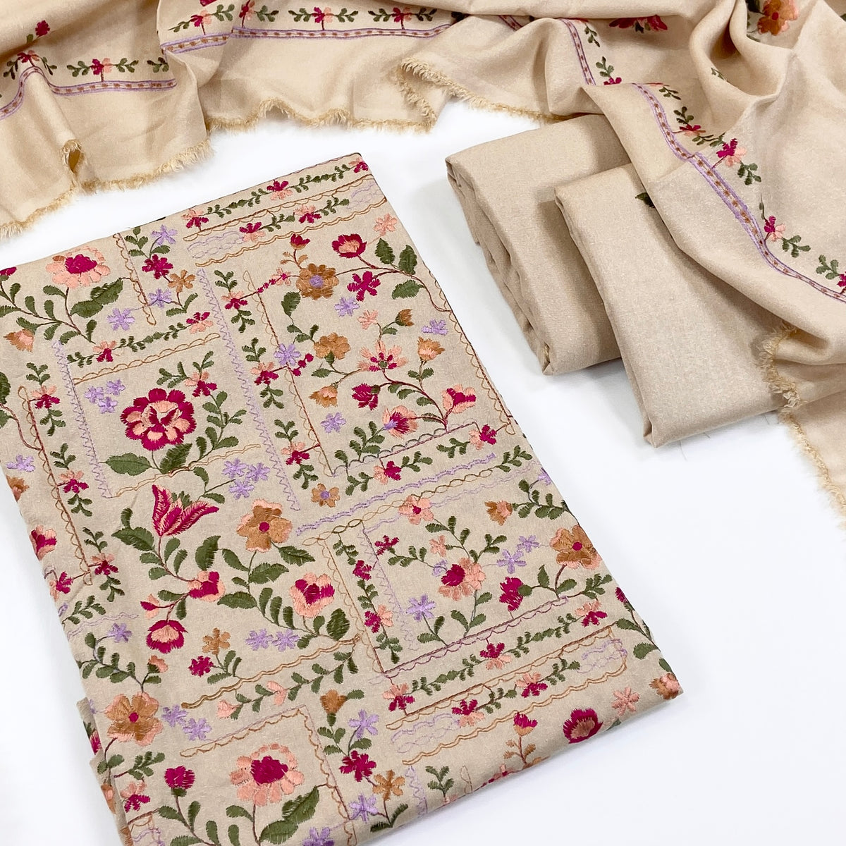Bareeze Embroidered Karandi 3PC