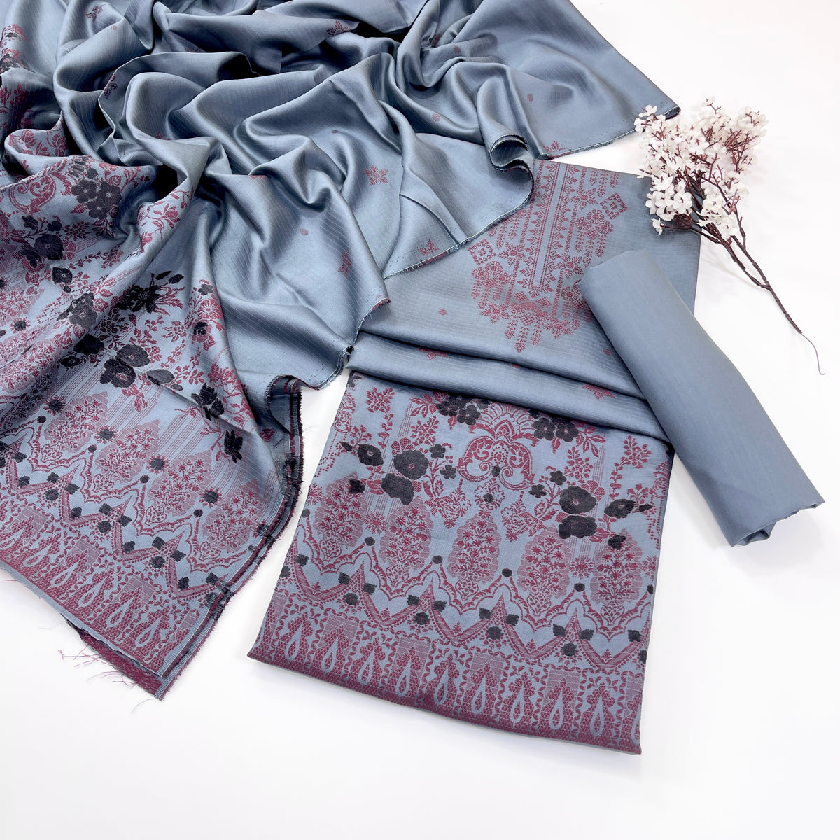 Sapphire Jacquard Viscose 3PC