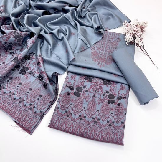 Sapphire Jacquard Viscose 3PC – DawoodDesigner