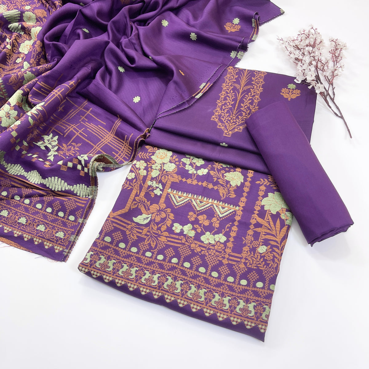Sapphire Jacquard Viscose 3PC