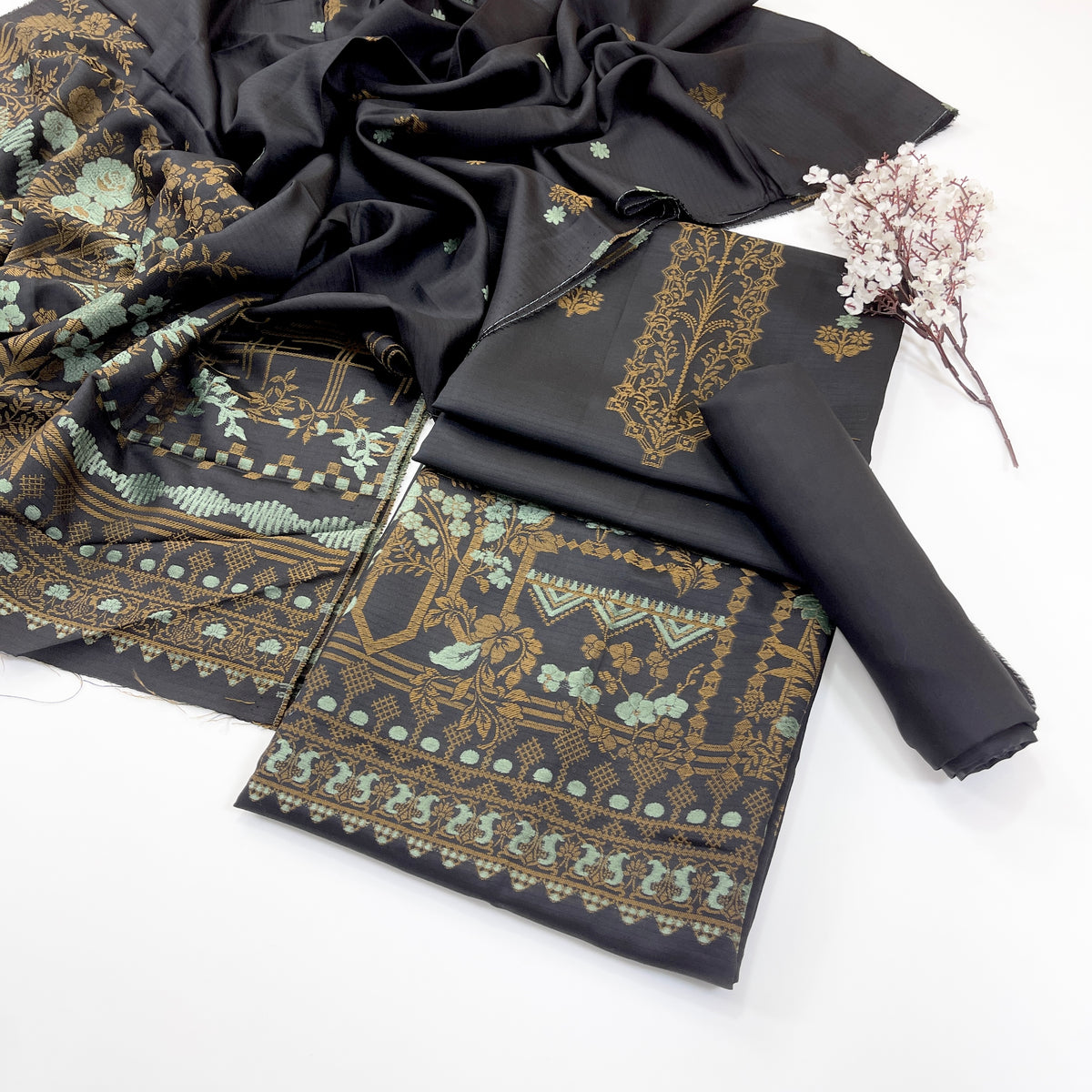 Sapphire Jacquard Viscose 3PC