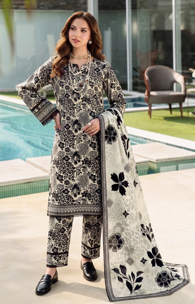 Reemse Digital Printed Banadora Lawn 3PC