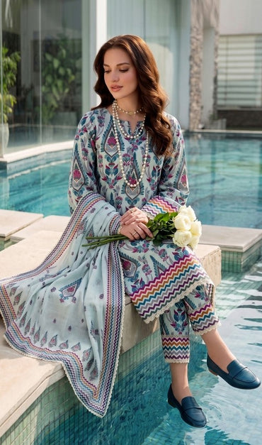 Reemse Digital Printed Banadora Lawn 3PC