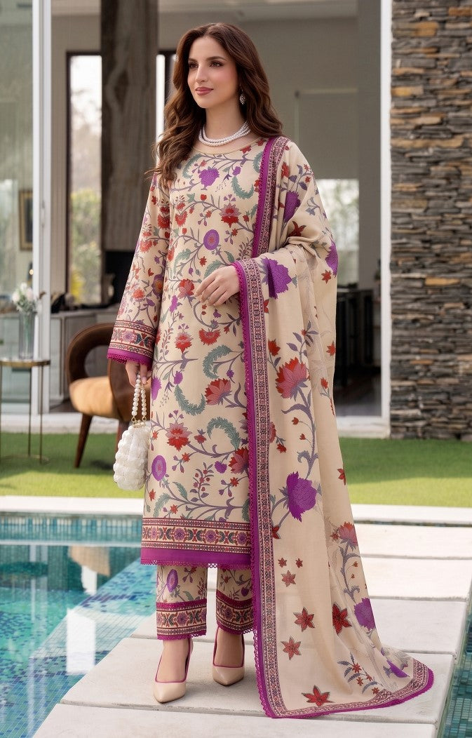 Reemse Digital Printed Banadora Lawn 3PC