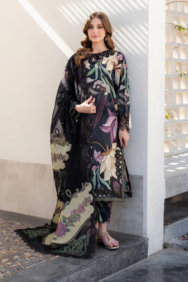 Baroque Embroiderd & Digital Printed Lawn 3PC