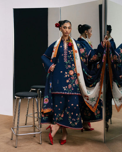 Jugnu Embroidered Dhanak 3PC